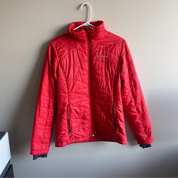 Columbia Red Quilted Jacket Omni Shield - Picture 1 of 10